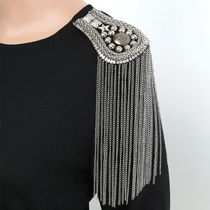 Breastpin Club Tassel Chain Epaulette Western-style clothes - Picture 1 of 29