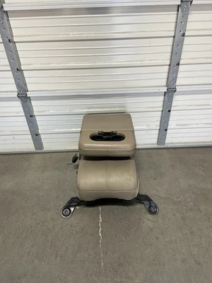 1999-2010 Ford Super Duty LEATHER JUMP SEAT TAN center console F250 F350 F450 - Image 1 of 4