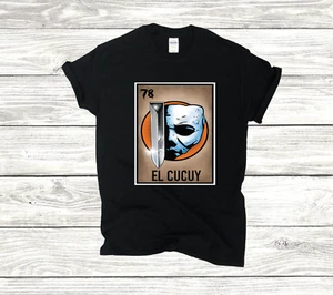 El Cucuy lustiges mexikanisches Loteria T-Shirt, perfektes Geschenk braun - Bild 1 von 2