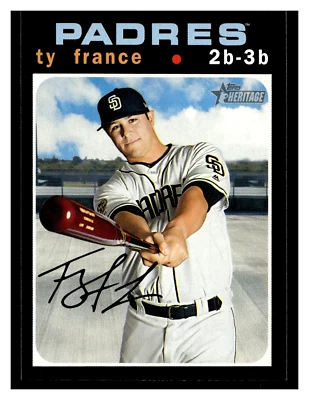 2020 Topps Heritage  #351 Ty France - Image 1 of 2