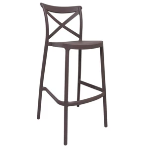 Sgabello alto da bar in plastica polipropilene marrone sprint h 75 cm - Imagen 1 de 5