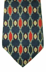 Cravatta uomo Metropolitan Museum Of Art 100% seta blu rosso oro 57"L nuova senza etichette - Foto 1 di 7