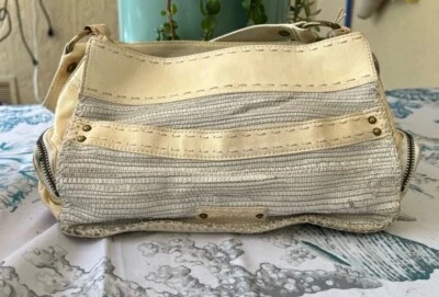 Vintage Tre Vero Straw Leather Satchel Handbag South Pacific collection Beach - Image 1 of 4