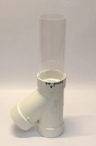 Clear acrylic Plastic rigid Pipe tube 4.5" OD 114 mm 1 foot Fits 4" PVC fitting - Picture 1 of 6