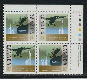1988 Canada SC# 1205a UR - Wildlife Conservation Plate Block M-NH Lot # 3195 - Picture 1 of 1