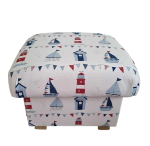 Handcrafted Footstool Pouffe Footstall Accent Orla Kiely Laura Ashley Designer - Picture 1 of 169