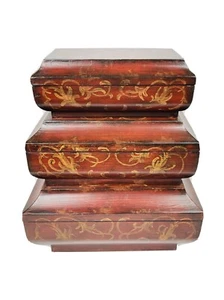 Interlude Home B Les Andelys Wooden Decorative Memory Boxes BCI MSRP $590 - Picture 1 of 12