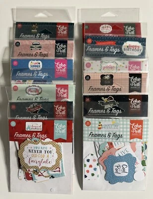 Echo Park Frames & Tags Die Cut Ephemera Variations Available-You Choose