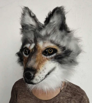 Wolfhound Animal Head Latex Mask Movie Dress-up Props Cosplay Costume - Image 1 of 4