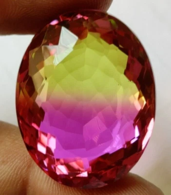 AAA+ Large Tourmaline 78.00 Ct. Oval Cut Bi-Color Loose Gemstone @Best Price - Image 1 of 4