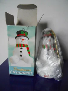 CVS TRADITIONS ORNAMENT Schneemann 1998 Porzellan  - Bild 1 von 2