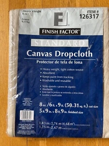 Finish Factor 6 Fuß x 9 Fuß 8 Unzen Standard Canvas Tropfentuch #126317 - Bild 1 von 2