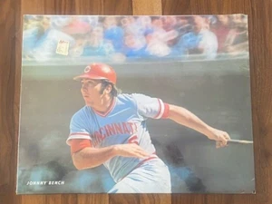 VERSIEGELT 1972 JOHNNY BENCH SPORT KUNST ACTION ARENA STADION 11x14 KARTE RARITÄT ROT - Bild 1 von 8