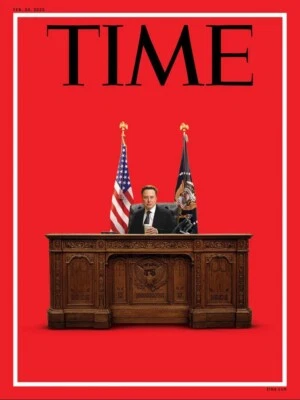 Elon Musk TIME Magazine 02.24.25 Edition - Includes BCW Sleeve/Board - Image 1 of 4