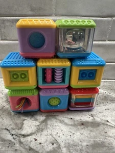 Fisher Price Peek a Boo Sensory Blocks Lot of 8 - Picture 1 of 11