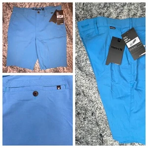 Hurley Nike DriFit Chino Shorts Men’s Size 30 Blue 4MB Hiking Walking - Picture 1 of 9
