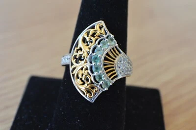 Anillo de alejandrita Narsipatnam 0,85 quilates cambio de color platino sobre plata fina talla 5 Foto 1 de 4