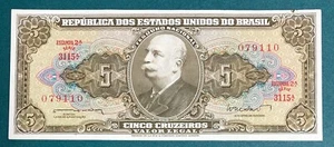 Brasile 5 Cruzeiros 1962 SCEGLI# 176a scelta UNC. (#1969) - Foto 1 di 2
