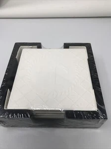 AM Embossed Anchor Coaster Set 4 ceramic Pieces - Picture 1 of 4