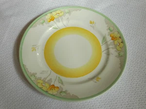 VINTAGE TAMS WARE SUNBURY ENGLAND 2383 GELB GRÜN BLUMEN BEISTELLTELLER 63/4" 17 cm - Bild 1 von 2