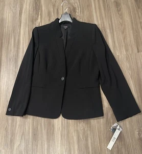Alex Marie Womens Jacket Blazer Size 14 Black One Button NWT MSRP $189 Work Coat - Picture 1 of 4