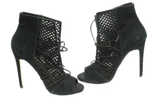 Steve Madden – Black Suede, High-Heel Booties – Size 8M - Picture 1 of 3