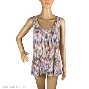 Hang Ten Print Strappy Open T Back Yoga Cross Fit Gym Running Tank Top Size XL - Picture 1 of 4