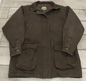 Cabelas Mujer’s XL Tareas Trabajo Chaqueta Franela Forrada Lona Abrigo Cuero Cuello - Imagen 1 de 8