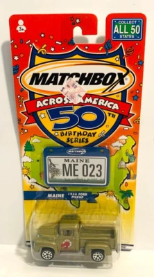 2001 Matchbox Across America 50th Birthday Maine 1956 Ford Pickup NEW - Image 1 of 3