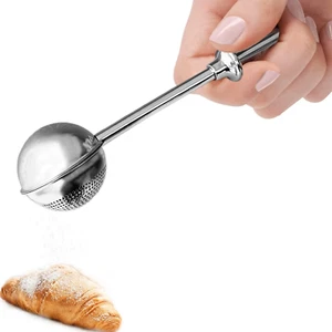 Powdered Sugar Shaker Duster Flour Dispenser Shaker with 18/8 Stainless Steel Sp - Picture 1 of 6