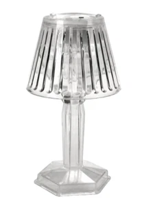LAMPADA TAVOLO MINI LED SEGNAPOSTO HOTEL PUB RISTORANTI CRISTAL BATTERIE 12*7 cm - Foto 1 di 9
