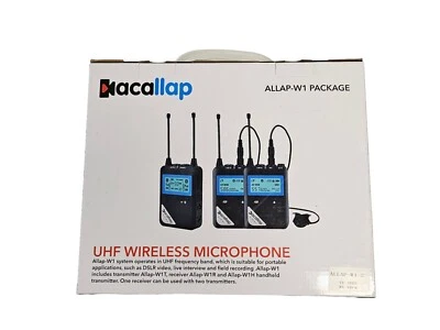 CA Kacallap ALLAP-W1-2 UHF Wireless Lavalier Microphone+2*Transmitter PK BOYA - Image 1 of 2