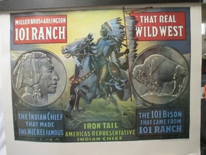 The 101 Ranch Chief Iron Tail Poster MINT 22" X 26" - Picture 1 of 9