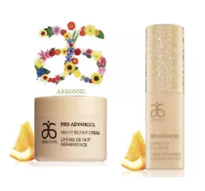 Arbonne RE9 Advanced NIGHT REPAIR CREAM 50ML + CORRECTIVE EYE CREAM 15ML SET - Picture 1 of 3