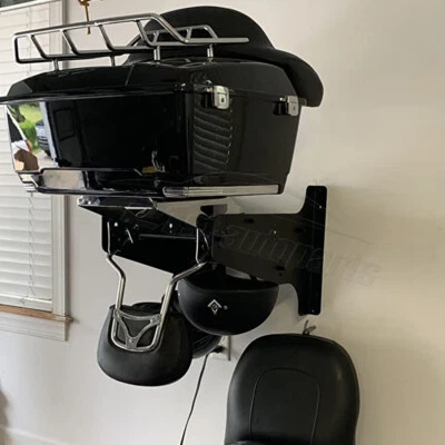 Backrest Sissy Bar/Tour Trunk Pack Wall Mount Holder For Harley Touring 97+ - Image 1 of 4