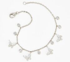 DIAMONIQUE Sterling Silver 925 CLEAR MARQUISE BUTTERFLY Bracelet