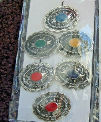 28 Lot ~ Western Style  Button Covers 3 New Unopened Packs + 10 - Metal & Enamel - Image 1 of 4
