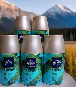 5 Glade Empowering Mint Automatic Spray Air-Freshener Refills, Spring 6.2oz Ea - Picture 1 of 1
