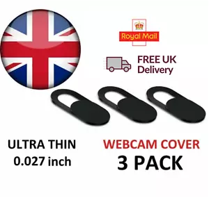 More details for webcam cover thin 3 pack laptop camera privacy for phone tablet universal fit