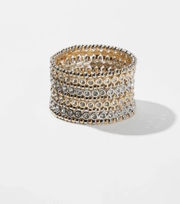 Pulsera elástica ancha con acento pavé WHBM NUEVA 570266522-2025 Foto 1 de 3