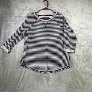 Strickshirt Damen Gr. L blau weiß gestreift maritim 3/4 Ärmel - Bild 1 von 10