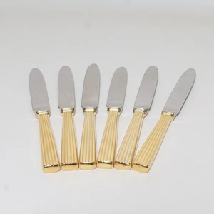 1847 Rogers Bros Gold Plated Butter Knife Tableware Flatware 6 Piece - Picture 1 of 6