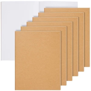 6 Pack Large Bulk Sketchbook Journals, Blank Books Notebooks for Kids, Studen... - Picture 1 of 9