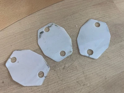 Lot of 3x LUDWIG 1216 Floor Tom Leg Bracket White Plastic Gasket Parts 70s Vtg - Image 1 of 2