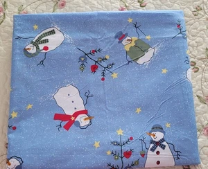 Kohl's St. Nikolaus quadratisch geknöpft Schneemann Doppelblatt (60x100) Neu ohne Etikett - Bild 1 von 3