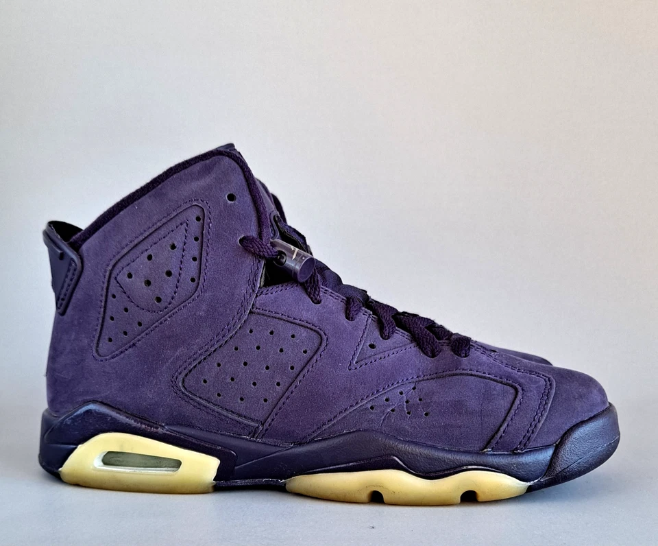 Air Jordan 6 Retro DINASTÍA PÚRPURA Jóvenes Niños Zapato GS Talla 6y Mujeres 7.5 Negro Gamuza Foto 1 de 1