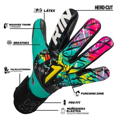 RINAT Asimetrik Pro TX Goalkeeper Gloves – Wet & Grip Elite Pro SIZE 10 - Image 1 of 4