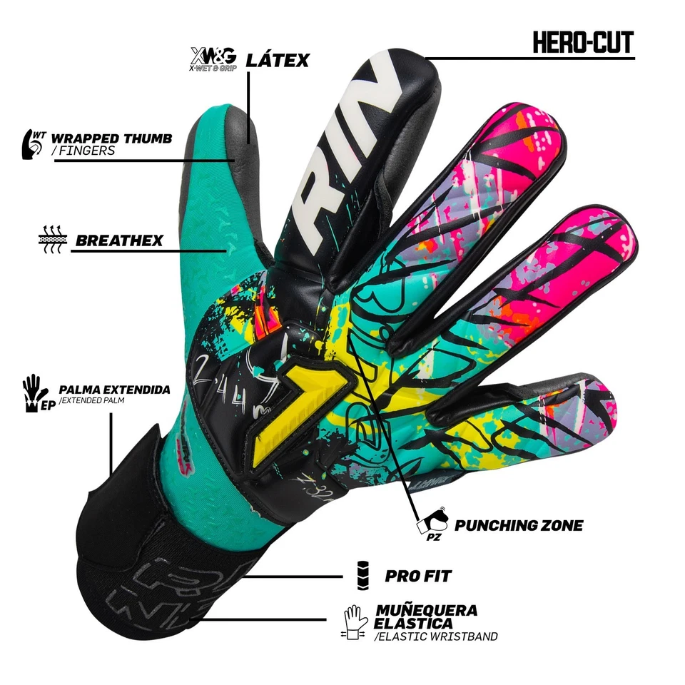 RINAT Asimetrik Pro TX Goalkeeper Gloves – Wet & Grip Elite Pro - Image 1 of 4