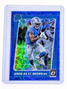 Mira telescópica Donruss Optic Blue 2021 #228 Amon-Ra St. Brown clasificación novato Detroit Lions - Imagen 1 de 2