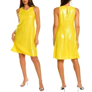 Anne Klein : NEW $149 Sequin Shift Cocktail Dress Sunny Tuscan Yellow : 16 - Picture 1 of 17